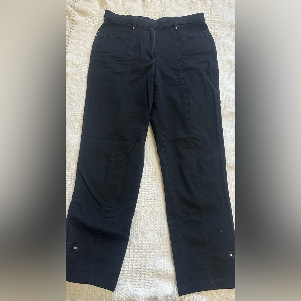 🏆Haggar Black Casual Cropped Pants